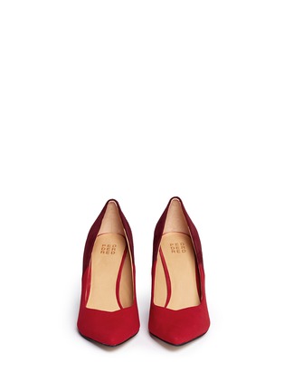Figure View - Click To Enlarge - PEDDER RED - Colourblock suede pumps