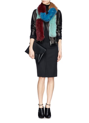 Figure View - Click To Enlarge - HOCKLEY - 'Kiwi' long boa fox scarf