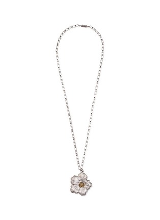 Main View - Click To Enlarge - BUCCELLATI - Gardenia Flower' gold silver pendant necklace