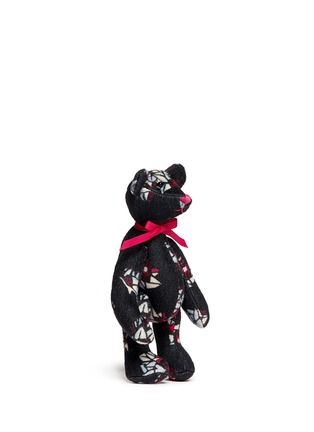 Figure View - Click To Enlarge - MS MIN - Floral felt small teddy bear