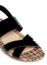 Detail View - Click To Enlarge - PEDDER RED - Patent leather strap tartan cork sandals