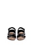 Figure View - Click To Enlarge - PEDDER RED - Patent leather strap tartan cork sandals