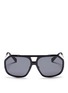 Main View - Click To Enlarge - - - Acetate front metal aviator sunglasses