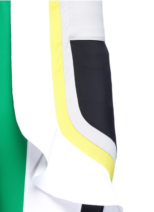 Detail View - Click To Enlarge - NO KA’OI - 'Kina' ruffle colourblock performance leggings