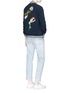 Figure View - Click To Enlarge - MIRA MIKATI - Sequin floral and parrot embroidery bomber jacket