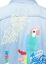 Detail View - Click To Enlarge - MIRA MIKATI - Beaded parrot embroidery denim jacket
