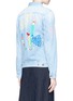 Back View - Click To Enlarge - MIRA MIKATI - Beaded parrot embroidery denim jacket