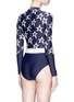Back View - Click To Enlarge - PERFECT MOMENT - 'Wet Spring' star print one-piece swimsuit