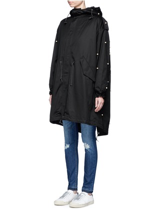 Front View - Click To Enlarge - 73115 - 'Freedom' faux pearl embellished military parka