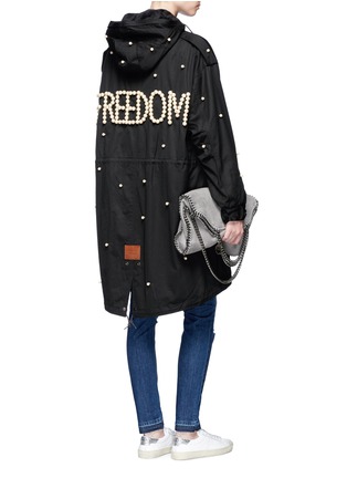Figure View - Click To Enlarge - 73115 - 'Freedom' faux pearl embellished military parka