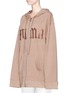 Front View - Click To Enlarge - FENTY PUMA BY RIHANNA - Logo embroidered oversized zip hoodie with harness