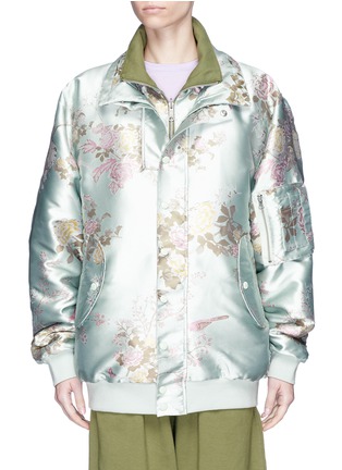 Main View - Click To Enlarge - FENTY PUMA BY RIHANNA - Floral jacquard reversible satin bomber jacket
