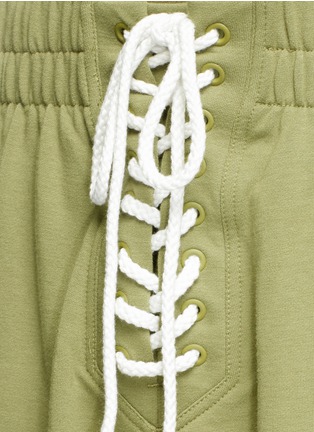 Detail View - Click To Enlarge - FENTY PUMA BY RIHANNA - Lace-up fleece jersey sweatpants