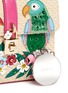  - - - 'Dolce Bag' in raffia with embellished parrot appliqué