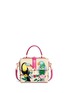 Main View - Click To Enlarge - - - 'Dolce Bag' in raffia with embellished parrot appliqué