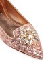 Detail View - Click To Enlarge - - - 'Bellucci' jewel brooch paillette skimmer flats