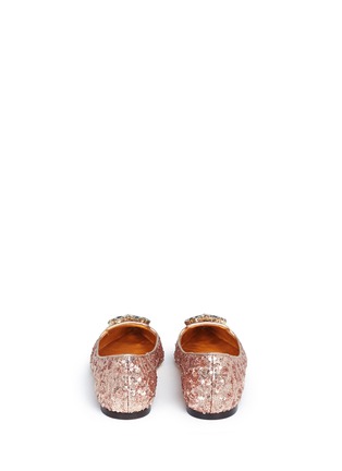 Back View - Click To Enlarge - - - 'Bellucci' jewel brooch paillette skimmer flats