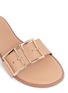 Detail View - Click To Enlarge - TIBI - 'Frida' double buckle leather slide sandals