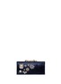 Main View - Click To Enlarge - JIMMY CHOO - 'Celeste' embellished crystal badge velvet clutch