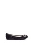 Main View - Click To Enlarge - STUART WEITZMAN - 'Fiona Lace' strass pavé bow kids ballet flats