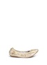 Main View - Click To Enlarge - STUART WEITZMAN - 'Rose' logo glitter kids ballet flats