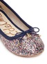 Detail View - Click To Enlarge - SAM EDELMAN - 'Felicia Ballet' glitter kids flats