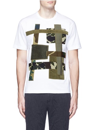 Main View - Click To Enlarge - COMME DES GARÇONS HOMME - Camouflage print mix patchwork T-shirt