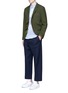 Figure View - Click To Enlarge - COMME DES GARÇONS HOMME - Gingham check patchwork chambray shirt