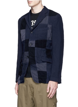 Front View - Click To Enlarge - COMME DES GARÇONS HOMME - Patchwork front soft blazer