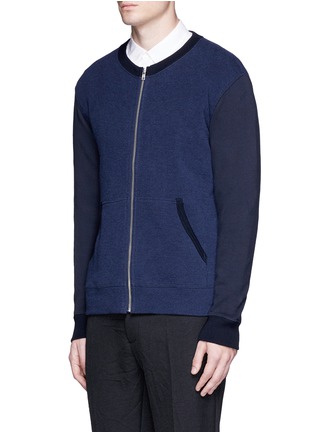 Front View - Click To Enlarge - COMME DES GARÇONS HOMME - Reverse sweatshirt jersey jacket