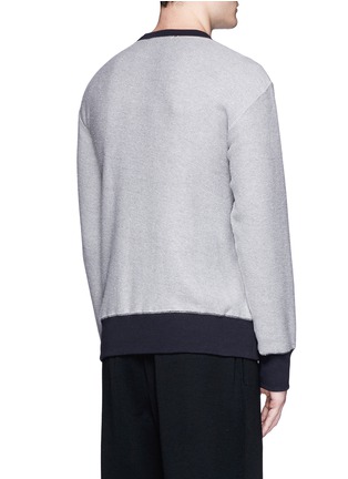 Back View - Click To Enlarge - COMME DES GARÇONS HOMME - Patchwork knit sweatshirt
