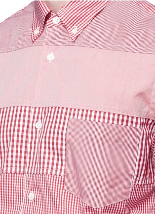 Detail View - Click To Enlarge - COMME DES GARÇONS HOMME - Gingham check patchwork shirt