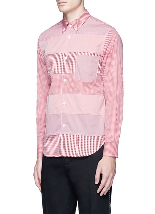 Front View - Click To Enlarge - COMME DES GARÇONS HOMME - Gingham check patchwork shirt