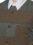 Detail View - Click To Enlarge - COMME DES GARÇONS HOMME - Patchwork front stripe shirt