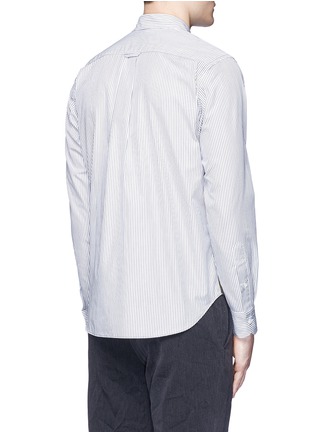 Back View - Click To Enlarge - COMME DES GARÇONS HOMME - Patchwork front stripe shirt