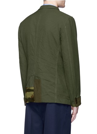 Back View - Click To Enlarge - COMME DES GARÇONS HOMME - Camouflage print patchwork twill blazer