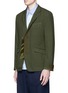 Front View - Click To Enlarge - COMME DES GARÇONS HOMME - Camouflage print patchwork twill blazer
