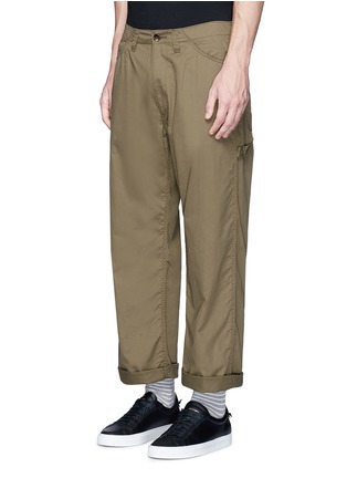 Front View - Click To Enlarge - COMME DES GARÇONS HOMME - Utility cotton-tencel chinos