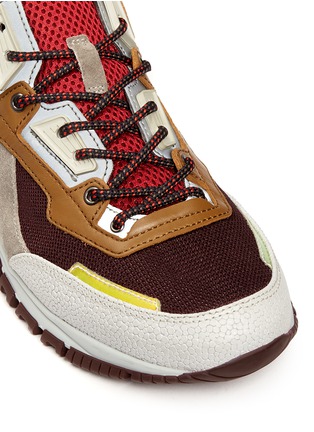 Detail View - Click To Enlarge - LANVIN - Mixed media running sneakers
