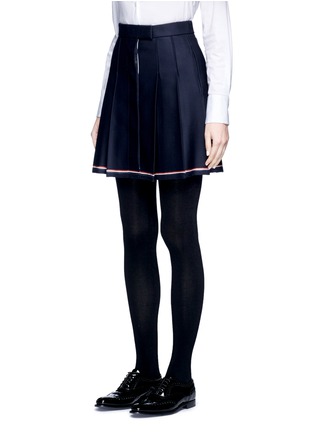 Front View - Click To Enlarge - THOM BROWNE  - Cavalry twill pleated skirt
