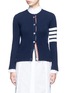 Main View - Click To Enlarge - THOM BROWNE  - Stripe sleeve button cashmere cardigan