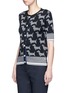Front View - Click To Enlarge - THOM BROWNE  - 'Hector' intarsia short sleeve cardigan