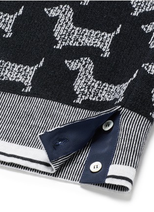 Detail View - Click To Enlarge - THOM BROWNE  - 'Hector' intarsia wool-cashmere shell top