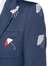 Detail View - Click To Enlarge - THOM BROWNE  - Cloud umbrella appliqué cotton twill mackintosh coat