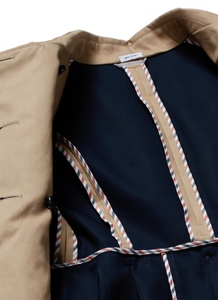 Detail View - Click To Enlarge - THOM BROWNE  - 'Mackintosh' pleated cotton trench coat