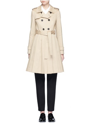 Main View - Click To Enlarge - THOM BROWNE  - 'Mackintosh' pleated cotton trench coat