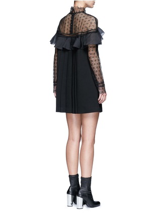 Figure View - Click To Enlarge - SELF-PORTRAIT - 'Military Cape' embroidery lace ruffle shoulder dress