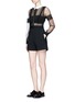 Figure View - Click To Enlarge - SELF-PORTRAIT - Tulle balloon sleeve guipure lace crepe playsuit