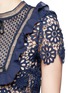 Detail View - Click To Enlarge - SELF-PORTRAIT - 'Louisa' ruffle bib 3D floral guipure lace dress