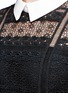 Detail View - Click To Enlarge - SELF-PORTRAIT - 'Fleur' guipure lace bodice crepe dress
